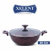 Marble-Coated Wok with non-stick surface, designed for even heat distribution. Ideal for stir-frying, deep-frying, and sautéing, with a sturdy handle for safe and comfortable cooking.