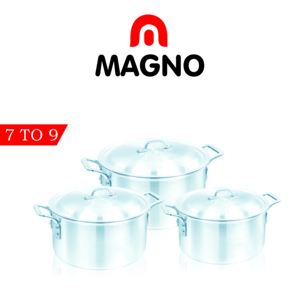 Metal finish casserole set featuring various sizes, high-quality metal construction, and ergonomic handles, ideal for even cooking and easy cleaning.