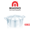 Durable metal finish casserole with sleek iron chrome handles, perfect for versatile cooking and easy handling.