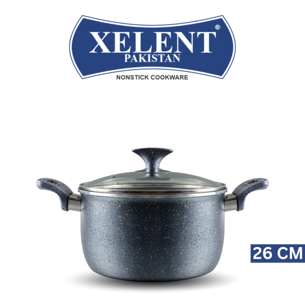 Xelent Marble Coated Casserole | Elegant Nonstick Cookware for Stews and Casseroles