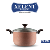 Xelent Marble Coated Casserole | Elegant Nonstick Cookware for Stews and Casseroles