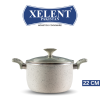 Xelent Marble Coated Casserole | Elegant Nonstick Cookware for Stews and Casseroles