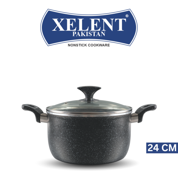 Xelent Marble Coated Casserole | Elegant Nonstick Cookware for Stews and Casseroles