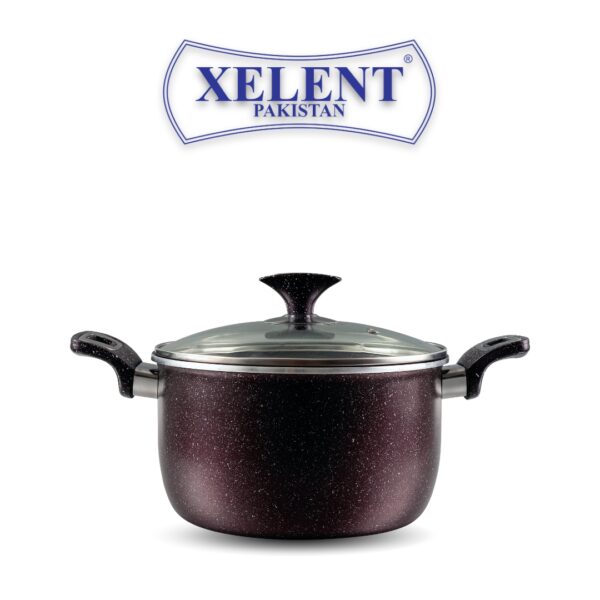 Xelent Marble Coated Casserole | Elegant Nonstick Cookware for Stews and Casseroles