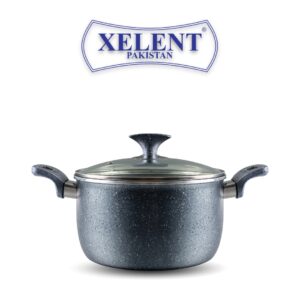 Xelent Marble Coated Casserole | Elegant Nonstick Cookware for Stews and Casseroles