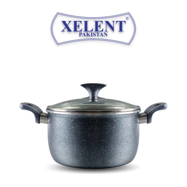 Xelent Marble Coated Casserole | Elegant Nonstick Cookware for Stews and Casseroles