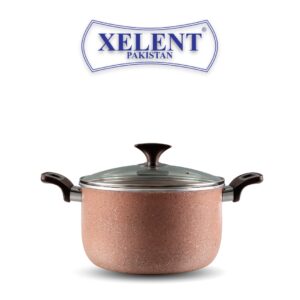 Xelent Marble Coated Casserole | Elegant Nonstick Cookware for Stews and Casseroles