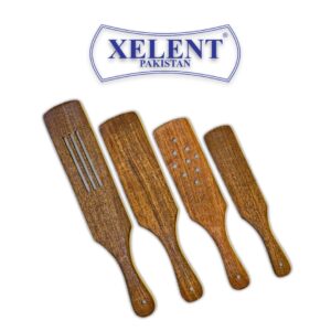 3-piece wooden pizza spoons set by Xelent Pakistan, crafted from premium natural wood with smooth finish, ergonomic handles, and heat-resistant design, perfect for serving pizza with ease and style.