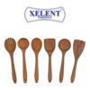 Premium quality wooden spoons by Xelent Pakistan, crafted from natural, durable wood with a smooth finish, heat-resistant design, and ergonomic handles, perfect for safe cooking and serving.