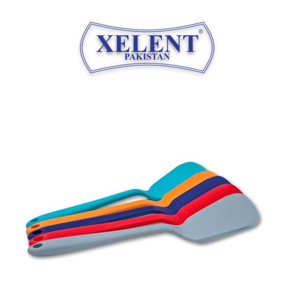 Xelent Pakistan high-quality silicone spoon with heat-resistant, non-stick-friendly design and ergonomic handle, ideal for safe stirring, mixing, and serving.