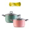 Xelent Marble Coated Casserole | Elegant Nonstick Cookware for Stews and Casseroles