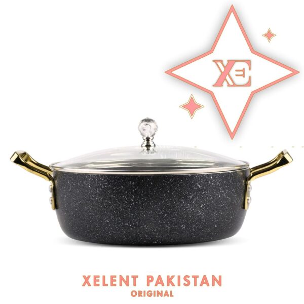 High-quality nonstick fishpot with lid by Xelent Pakistan Cookware