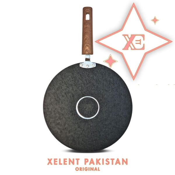 Marble-Coated Tawa with a non-stick surface, ideal for cooking flatbreads, pancakes, and more. Features even heat distribution and a sturdy handle for easy handling.