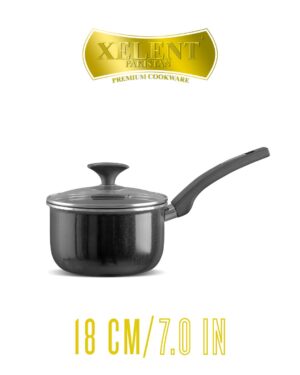 Xelent Crystal Nonstick Saucepan with premium crystal coating and ergonomic handle for daily kitchen cooking.