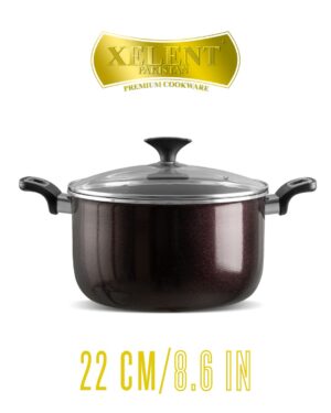 Xelent Marble Coated Casserole | Elegant Nonstick Cookware for Stews and Casseroles