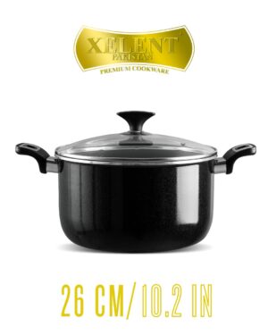Xelent Marble Coated Casserole | Elegant Nonstick Cookware for Stews and Casseroles