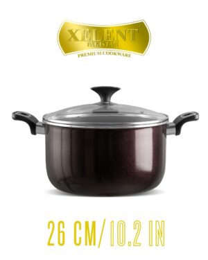 Xelent Marble Coated Casserole | Elegant Nonstick Cookware for Stews and Casseroles
