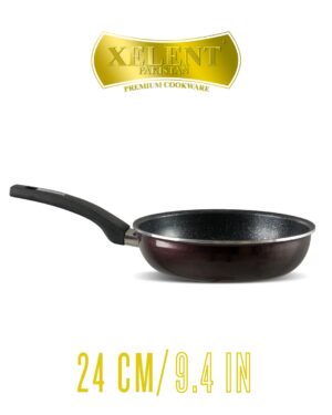 Xelent Crystal Nonstick Frypan with premium crystal coating and ergonomic handle placed on a modern kitchen surface.