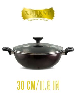 Nonstick-Coated Wok with non-stick surface, designed for even heat distribution. Ideal for stir-frying, deep-frying, and sautéing, with a sturdy handle for safe and comfortable cooking.