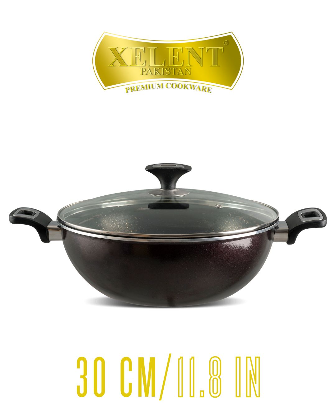 Nonstick-Coated Wok with non-stick surface, designed for even heat distribution. Ideal for stir-frying, deep-frying, and sautéing, with a sturdy handle for safe and comfortable cooking.