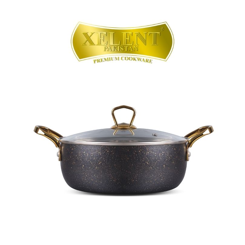 High-quality nonstick fishpot with lid by Xelent Pakistan Cookware