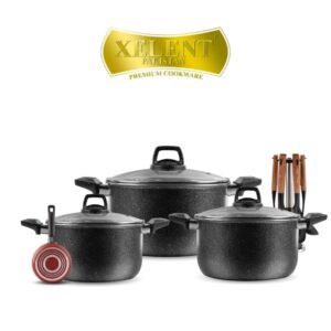 XELENT-MARBLE-COATED-CASSEROLE-SET-10PCS