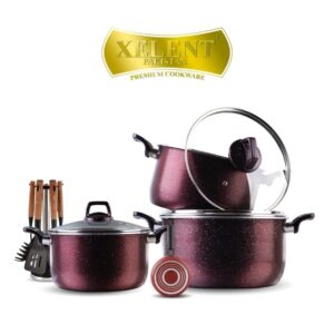 XELENT-MARBLE-COATED-CASSEROLE-SET-10PCS