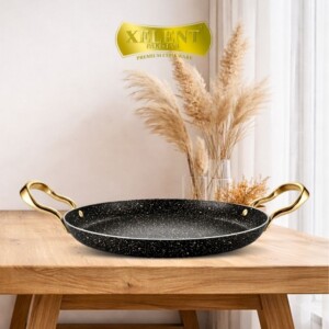 Gold handle nonstick Hotplate heavy gauge 8 premium quality
