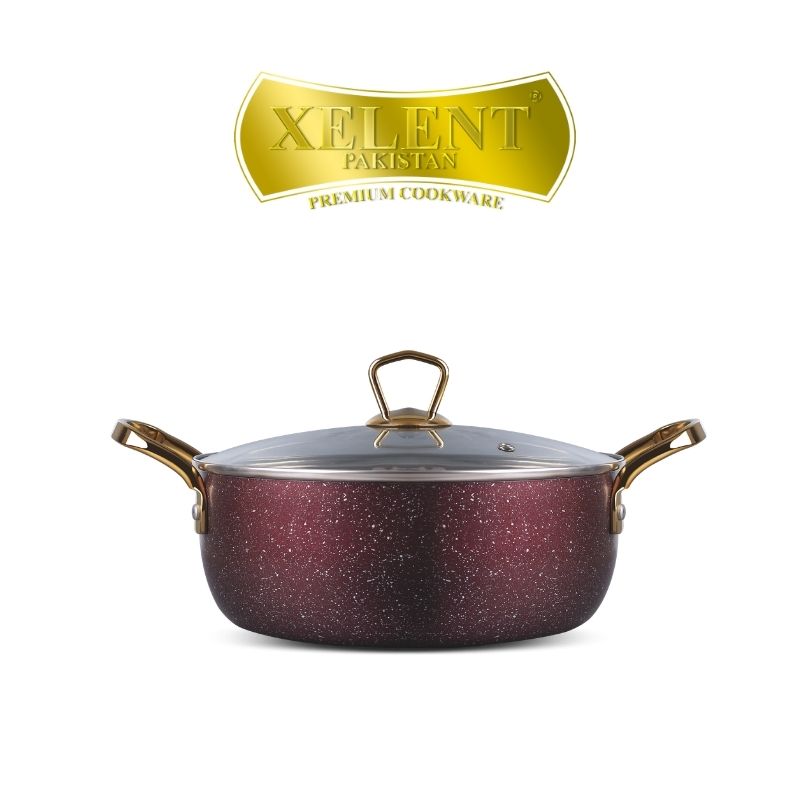 High-quality nonstick fishpot with lid by Xelent Pakistan Cookware