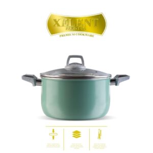 Xelent Marble Coated Casserole | Elegant Nonstick Cookware for Stews and Casseroles