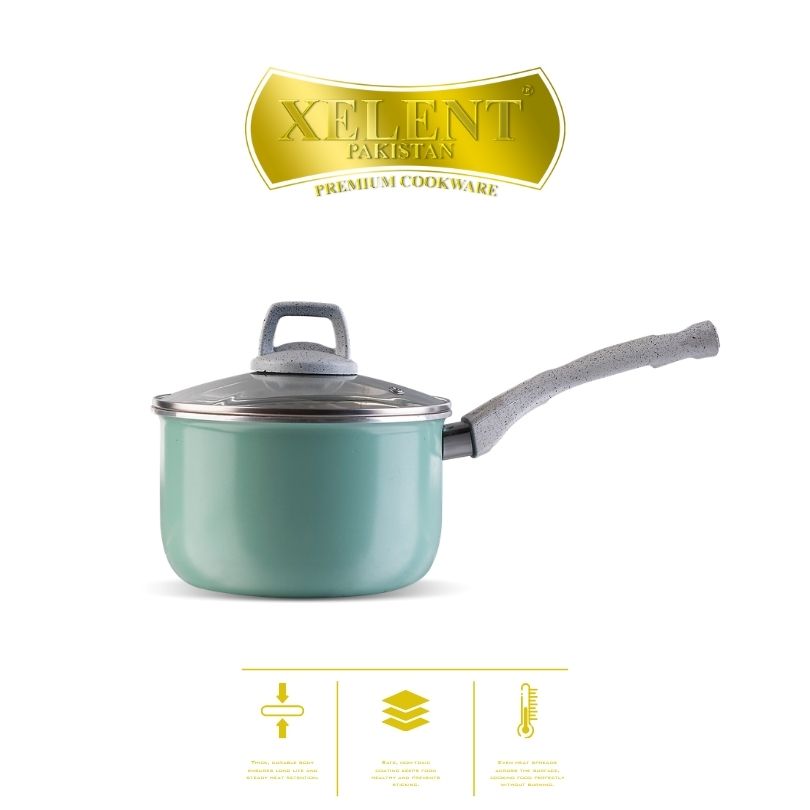 High-quality nonstick saucepan with ergonomic handle, ideal for cooking sauces, soups, and more in a durable, easy-to-clean design.