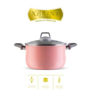 Xelent Marble Coated Casserole | Elegant Nonstick Cookware for Stews and Casseroles