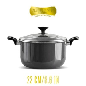 Xelent Marble Coated Casserole | Elegant Nonstick Cookware for Stews and Casseroles