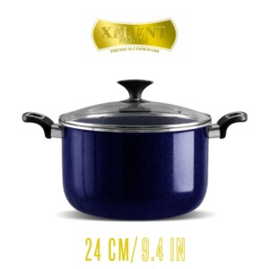 Xelent Marble Coated Casserole | Elegant Nonstick Cookware for Stews and Casseroles