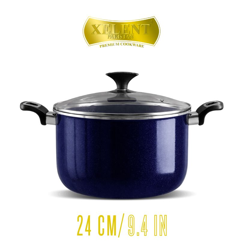 Xelent Marble Coated Casserole | Elegant Nonstick Cookware for Stews and Casseroles