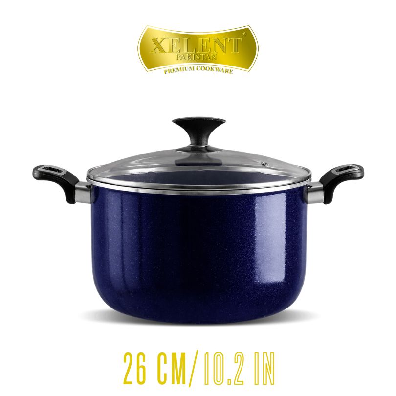 Xelent Marble Coated Casserole | Elegant Nonstick Cookware for Stews and Casseroles