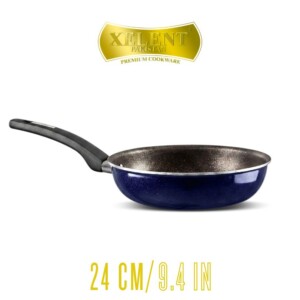 Xelent Crystal Nonstick Frypan with premium crystal coating and ergonomic handle placed on a modern kitchen surface.