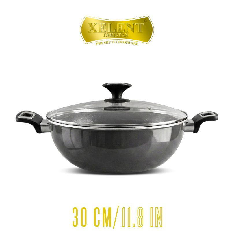 Nonstick-Coated Wok with non-stick surface, designed for even heat distribution. Ideal for stir-frying, deep-frying, and sautéing, with a sturdy handle for safe and comfortable cooking.